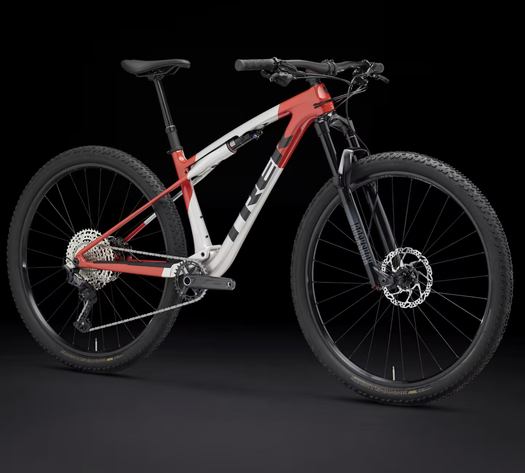 2025 Trek Supercaliber SL 9.6 Gen 2 carbon XC mountain bike with RockShox Recon Gold RL fork and Bontrager Kovee Comp 23 tubeless wheels