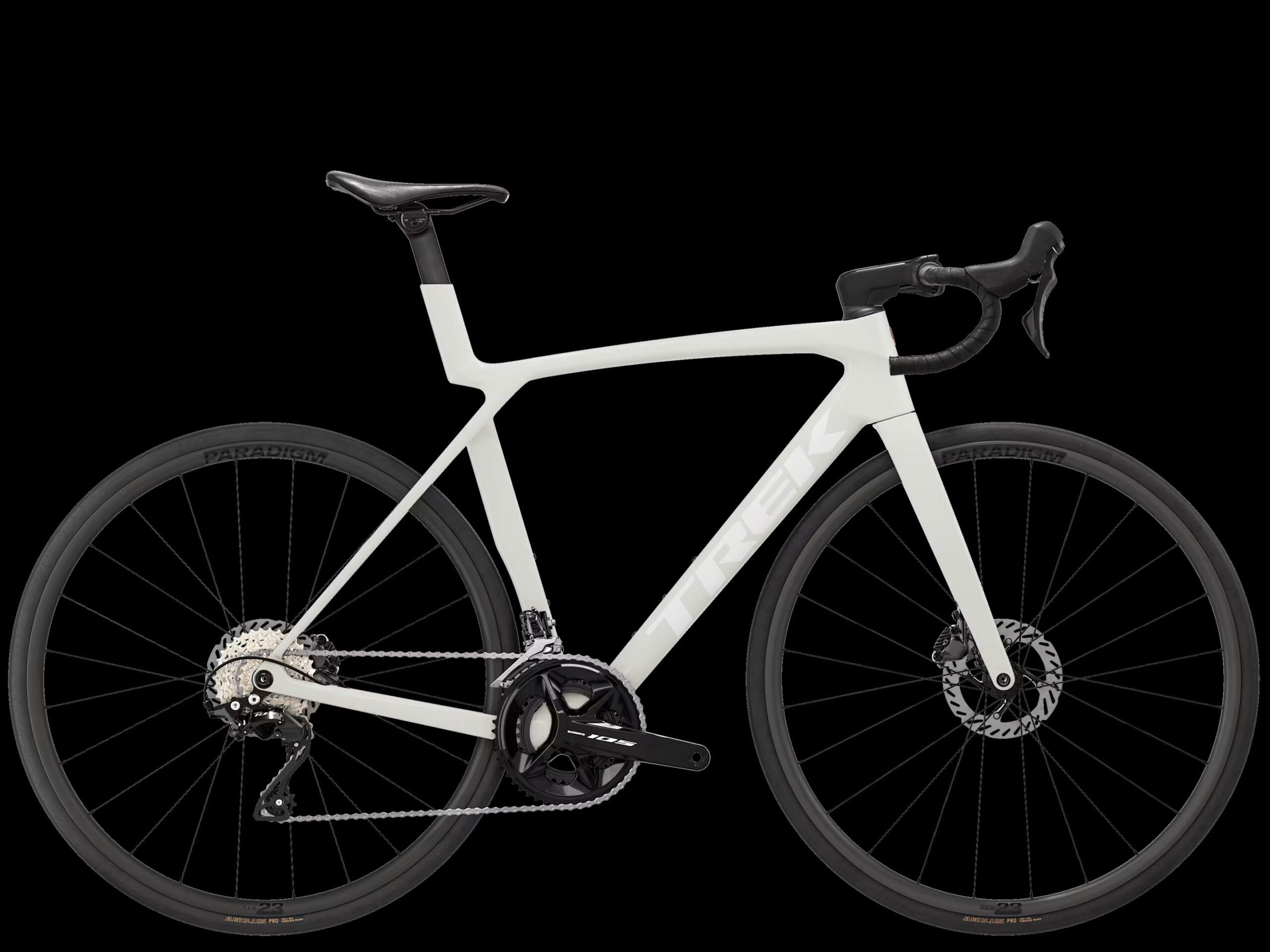 Trek Madone SL 5 Gen 8 aero carbon road bike with Shimano 105 groupset in purple and black colourway
